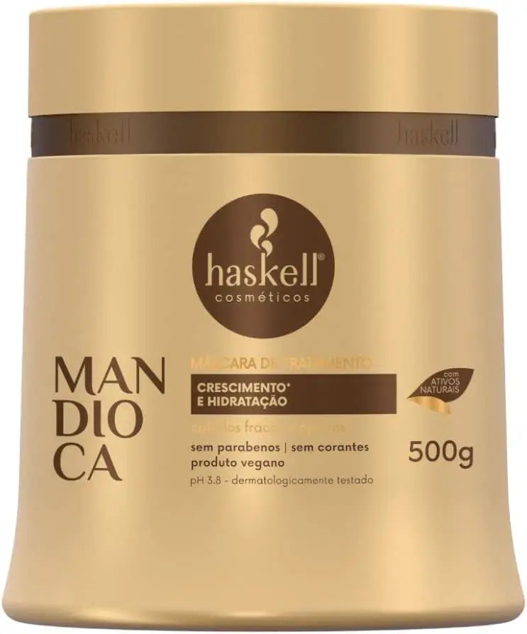 Leave Haskell 500ml + 240g Máscara Condicionador Shampoo In Mandioca Kit