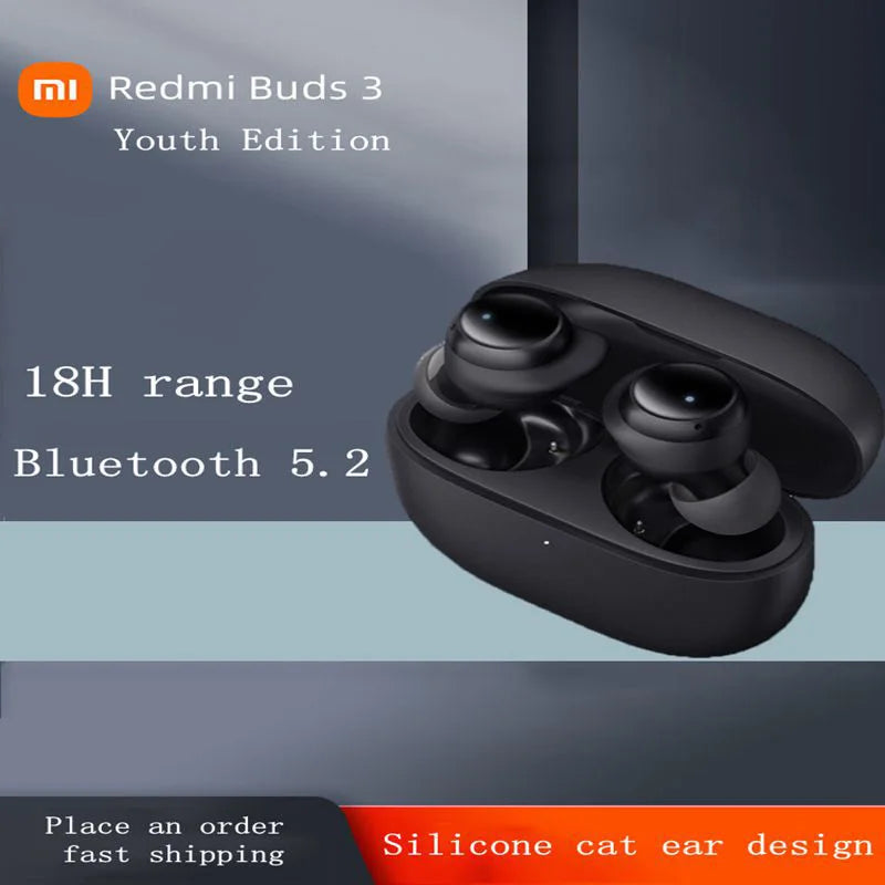 Xiaomi redmi buds 3 lite tws bluetooth 5.2 fone de ouvido ip54 18 horas de duração da bateria mi ture fones de ouvido sem fio edição jovem